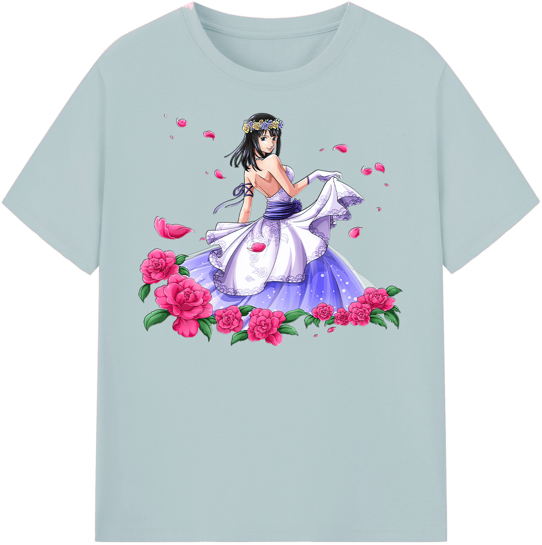 ワンピース ニコ・ロビン ONE PIECE Nico Robin 綿100％半袖Tシャツ（フロントプリント）
